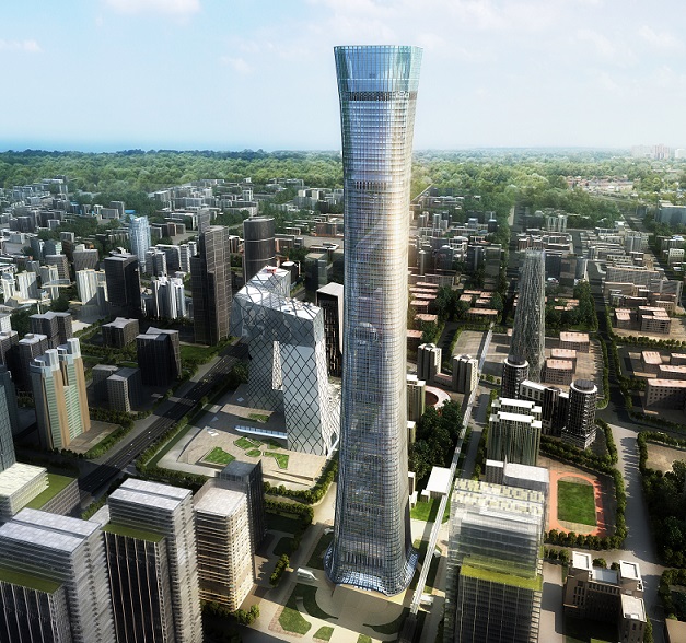 ok138cn太阳集团中标北京第一高528米中国尊  创造行业“第一高”大满贯记录